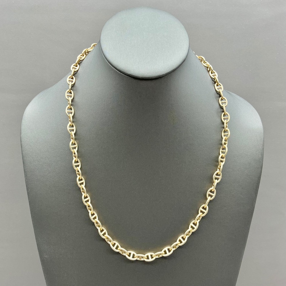 Necklace Women Gold Mariner Anchor Link Magnetic Clasp Fashion Jewelry 18 Inch